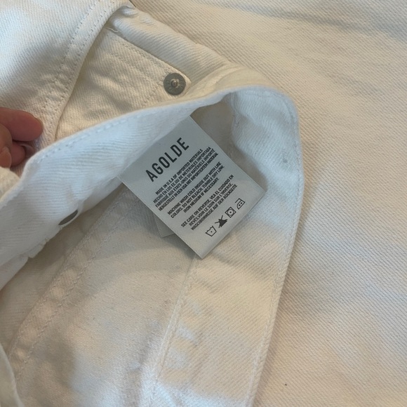 Agolde thigh slit jeans in white. Size: 23 - Picture 5 of 7